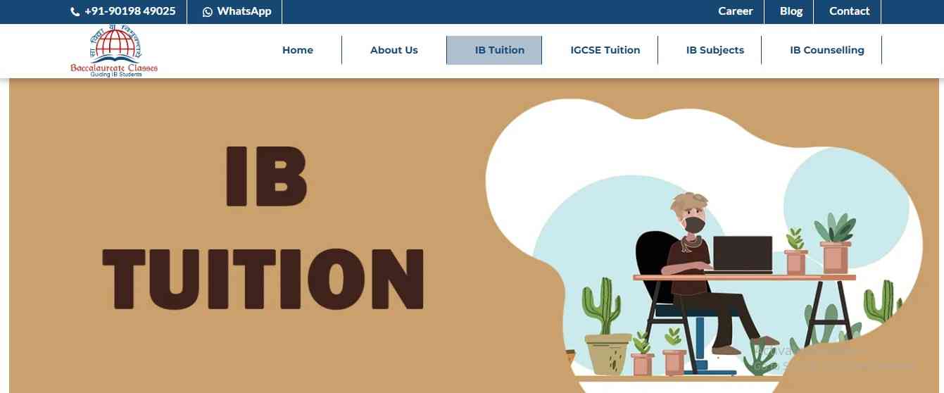 Student taking online IB tuition on laptop – Baccalaureate Classes
