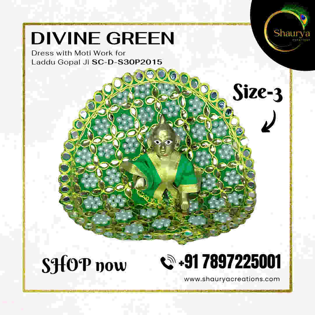Moti Heavy Laddu Gopal Dress by Shaurya Creations