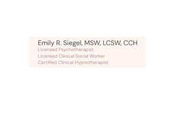 Emily R. Siegel, LCSW, CCH,