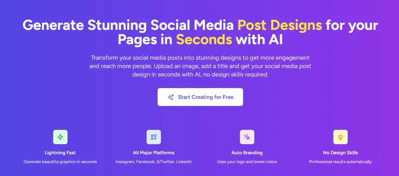 Social Media Post Designs Made Simple with AI