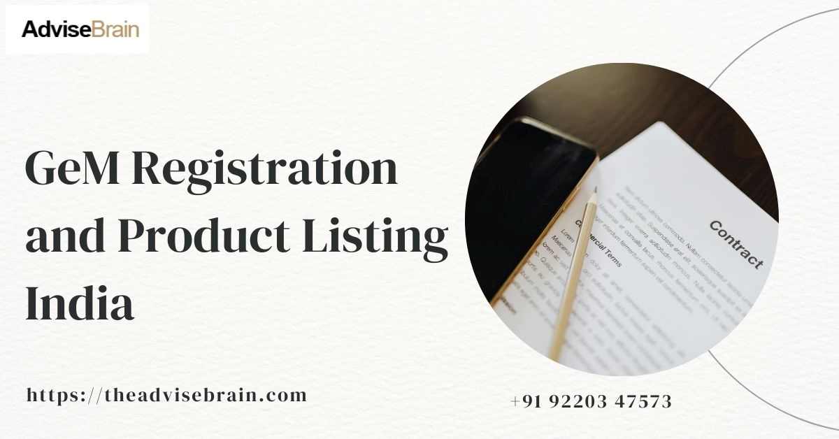 GeM Registration and Product Listing India