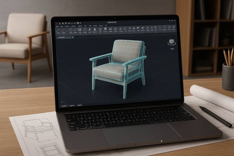 AutoCAD 3D Furniture Design for Precision Manufacturing
