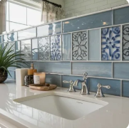 Bathroom Tile Countertops