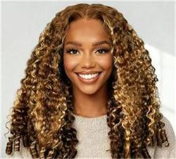 Chocolate Brown vs. Brown Highlight Burmese Curly Wig