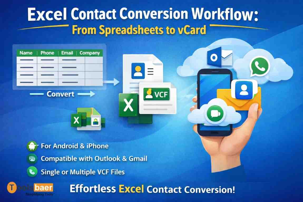 Excel Contact Conversion Workflow, From XLS to vCard