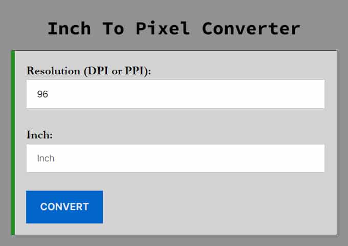 Inches to Pixels Converter – Instantly Convert