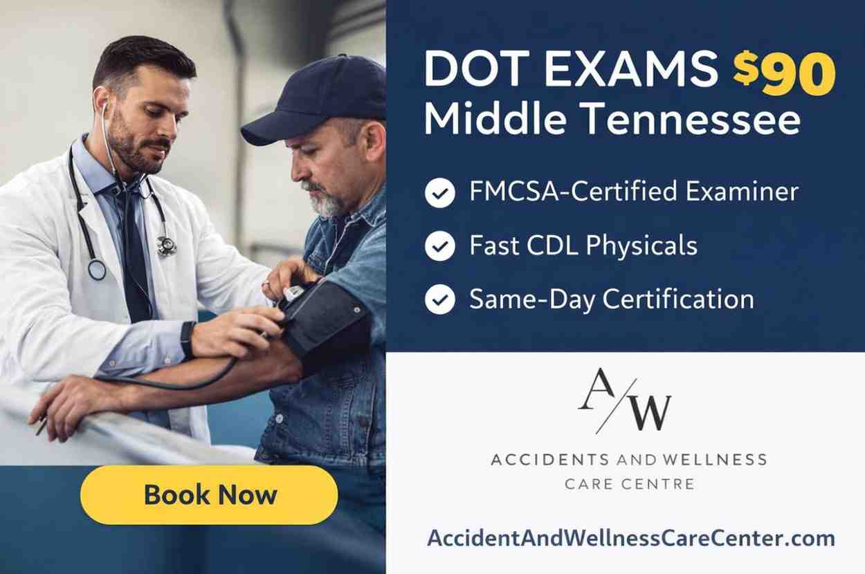 DOT Exams 90 in Middle Tennessee Fast, Affordable