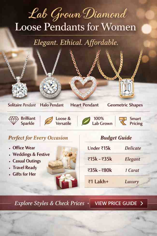 Best Lab Grown Diamond Loose Pendants for Women 2026
