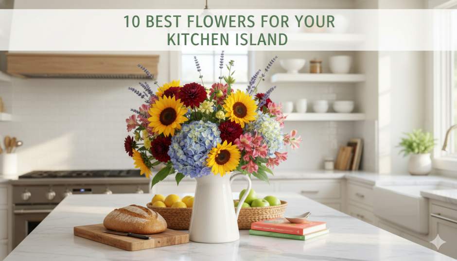 10 Best Flowers for Your Kitchen Island
