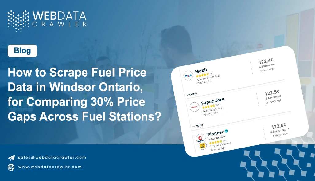 Scrape Fuel Price Data in Windsor Ontario