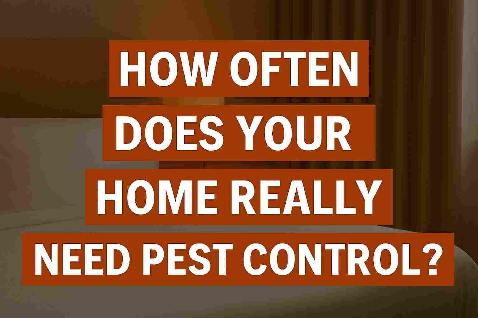 How Often Does Your Home Really Need Pest Control?