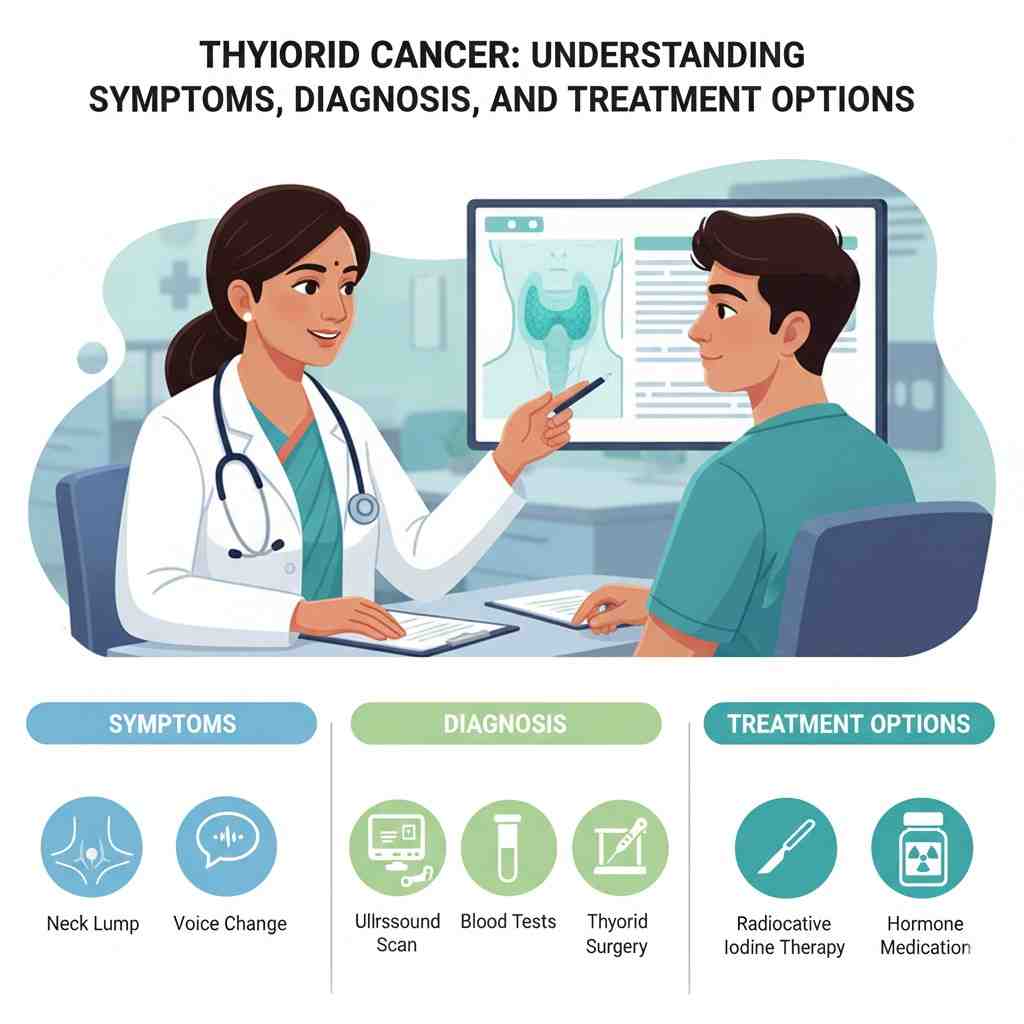 THYROID CANCER: SYMPTOMS, DIAGNOSIS, AND TREATMENT