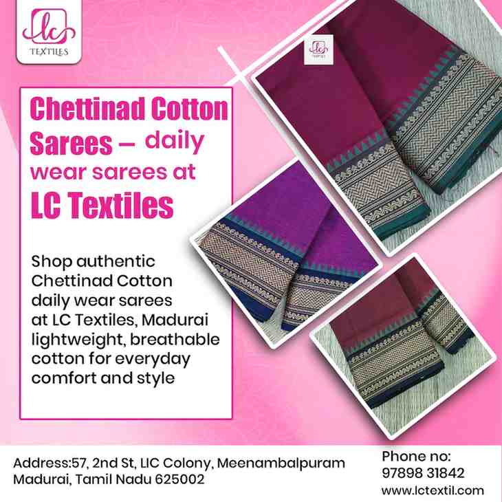 Chettinad Cotton Daily Wear Sarees