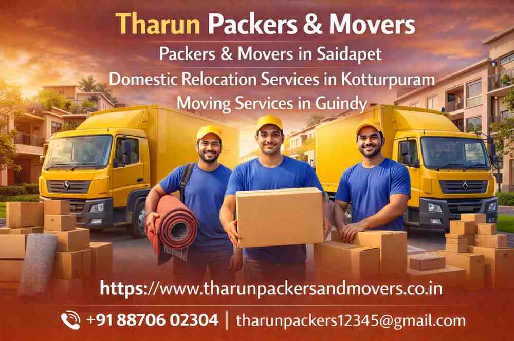 Packers  in Saidapet, Services in Kotturpuram  & Guindy