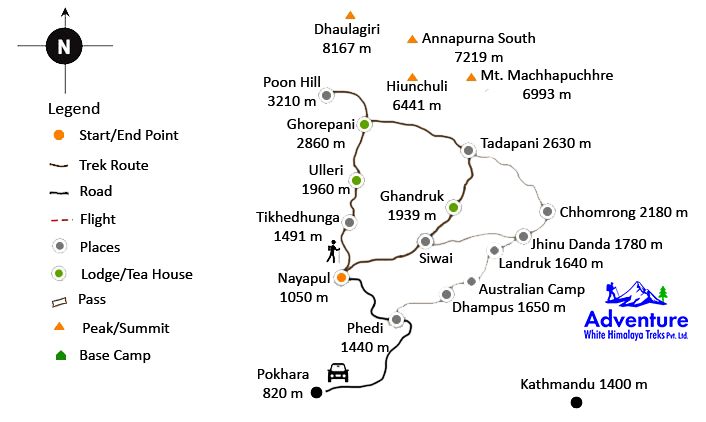 Easy Trek Planning with the Ghorepani Ghandruk Trek Map