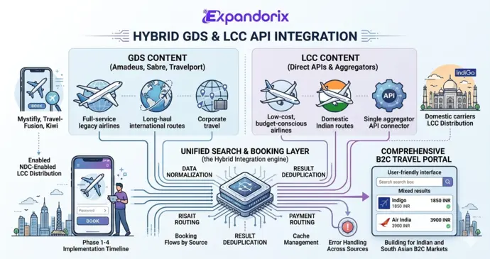 Hybrid GDS and LCC API Integration