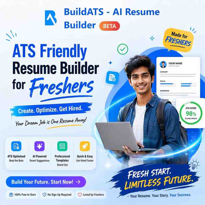 ATS Friendly Resume Builder for Freshers