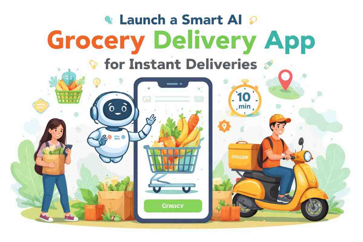 Launch Smart AI Grocery Delivery App Instant Deliveries