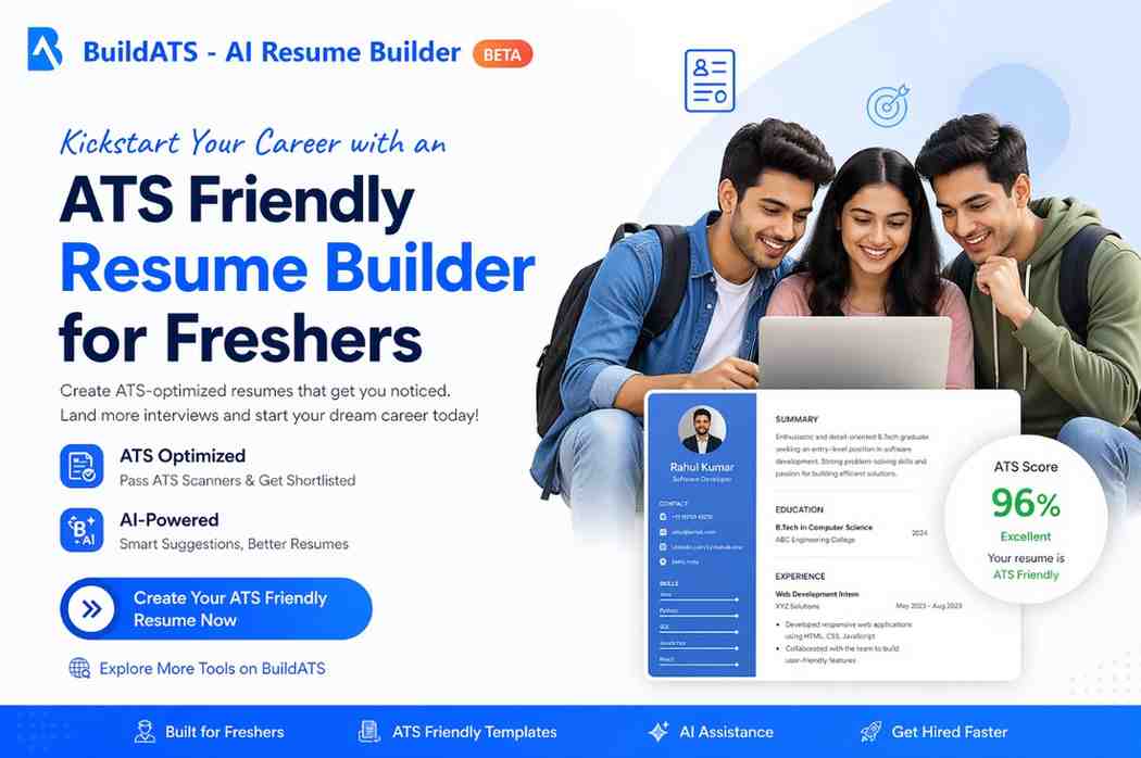 ATS-Friendly Resume Builder for freshers