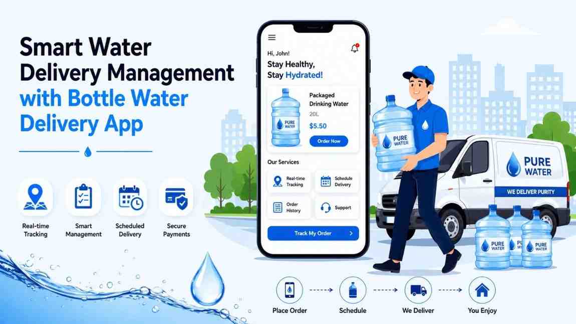 Smart Water Delivery with Bottle Water Delivery App