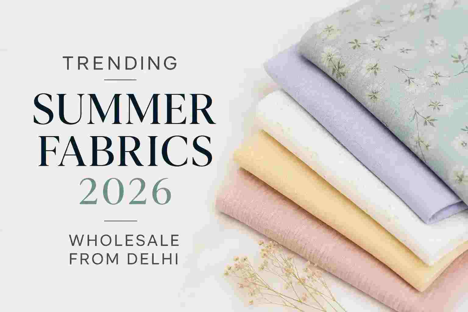 Trending Summer Fabrics 2026 Wholesale from Delhi