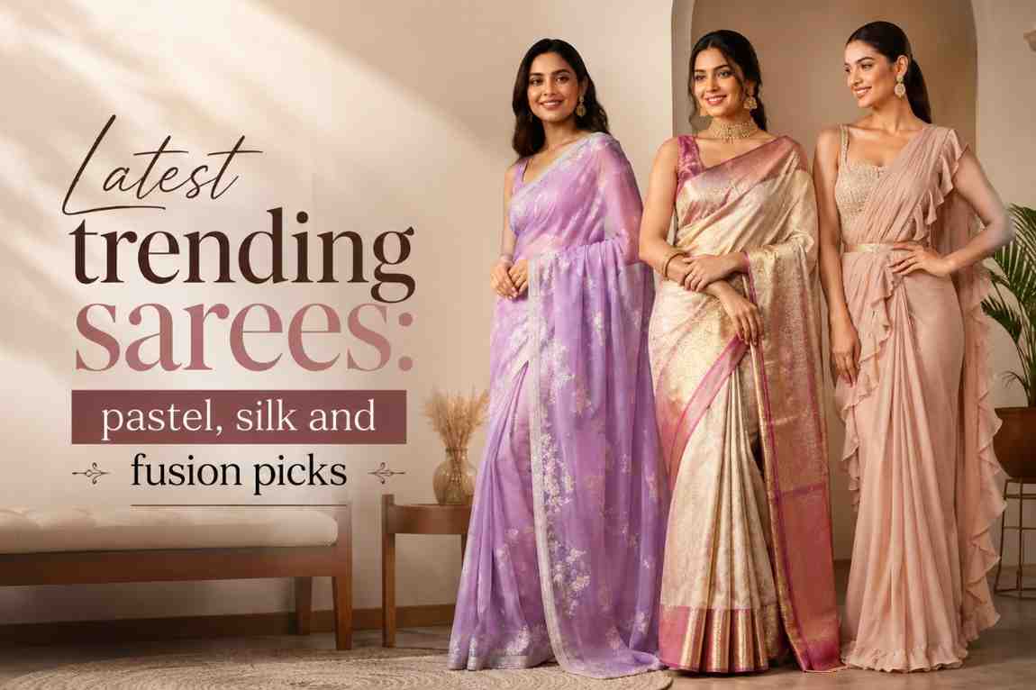Latest trending sarees: pastel, silk and fusion picks