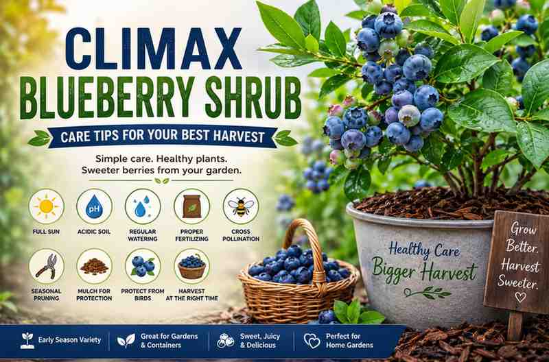Climax Blueberry Shrub Care Tips for Your Best Harvest