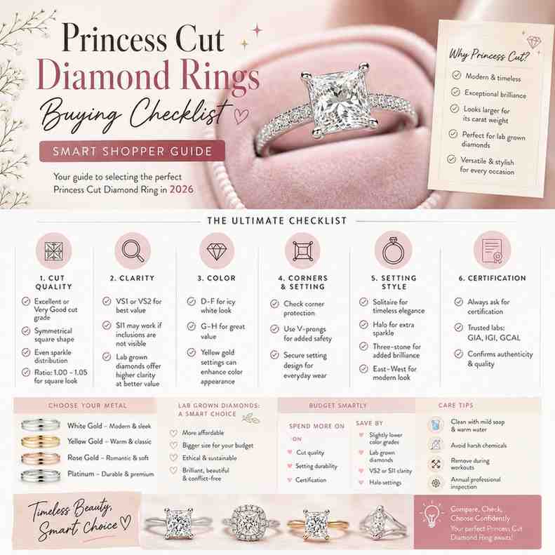 Princess Cut Diamond Rings Buying Checklist