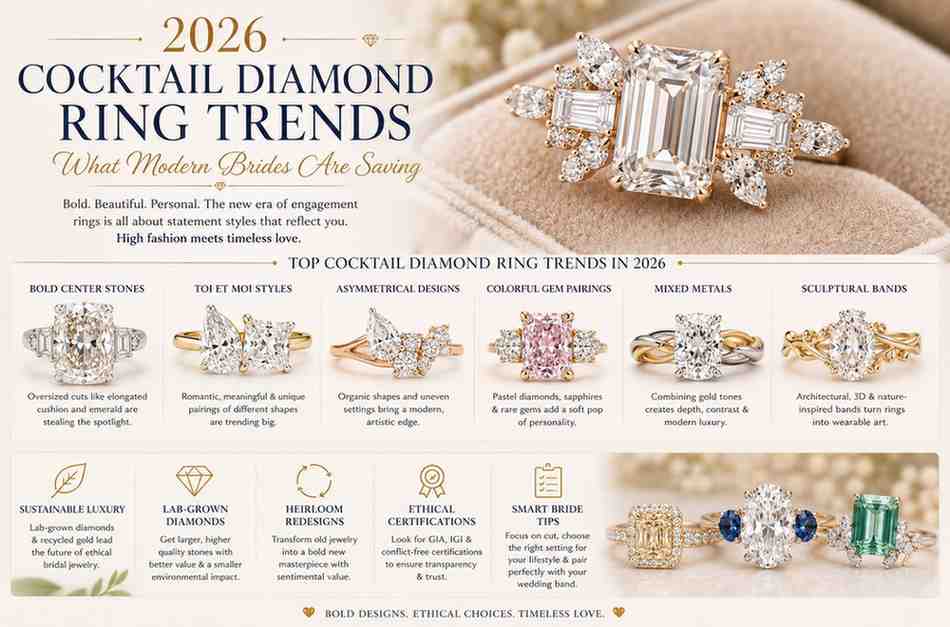 2026 Cocktail Diamond Ring Trends