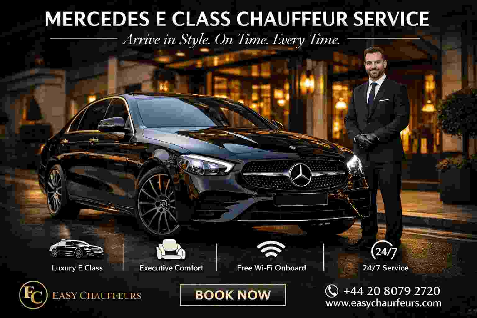 How to Hire a Mercedes-Benz E-Class Chauffeur in London