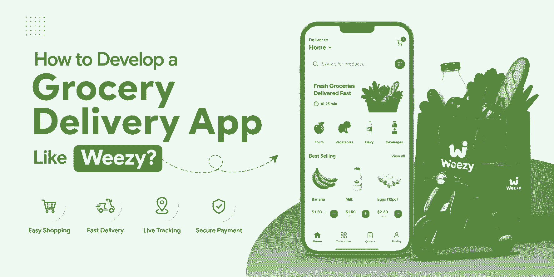 How to Develop a Grocery Delivery App Like Weezy?