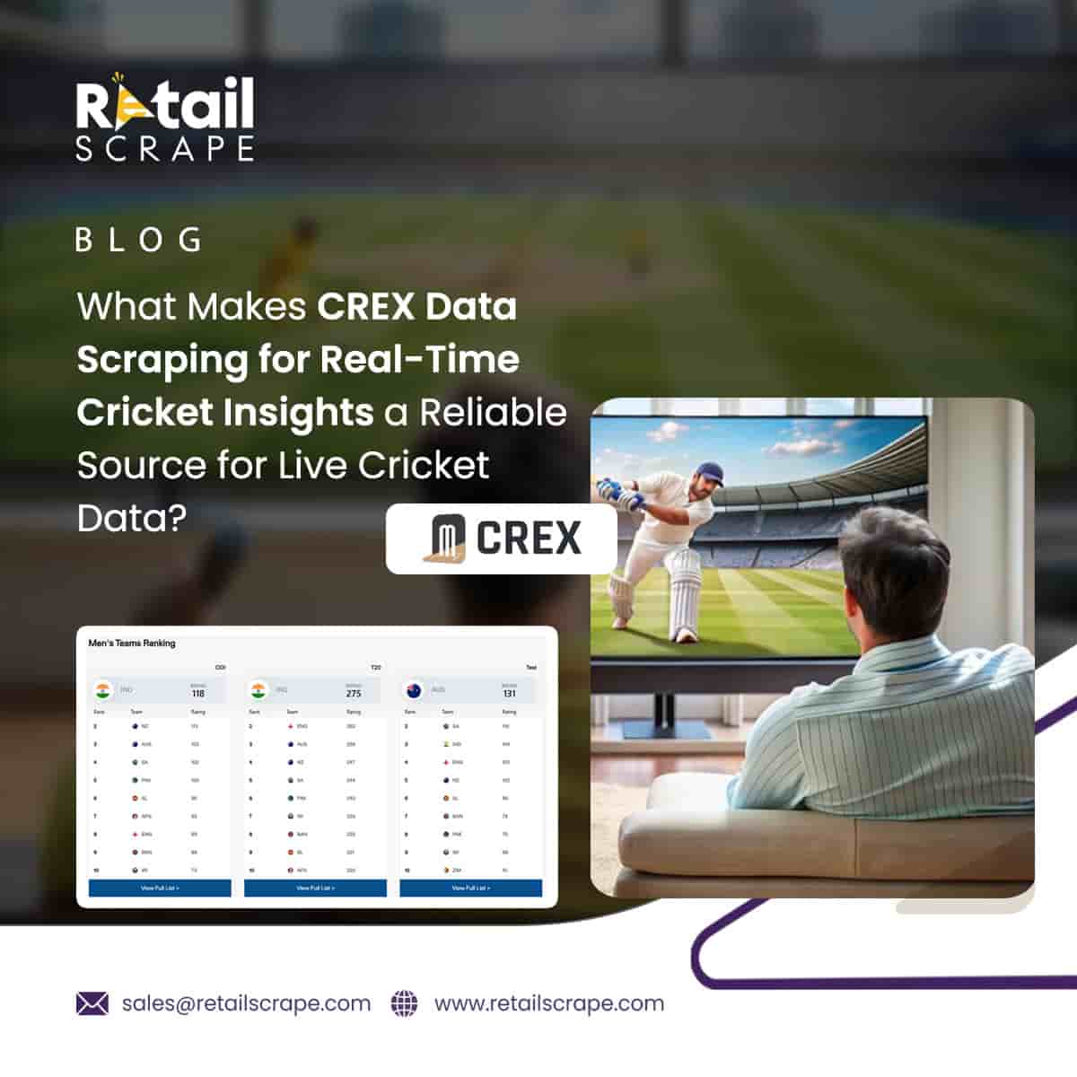 Advanced CREX Data Scraping for Real-Time Cricket