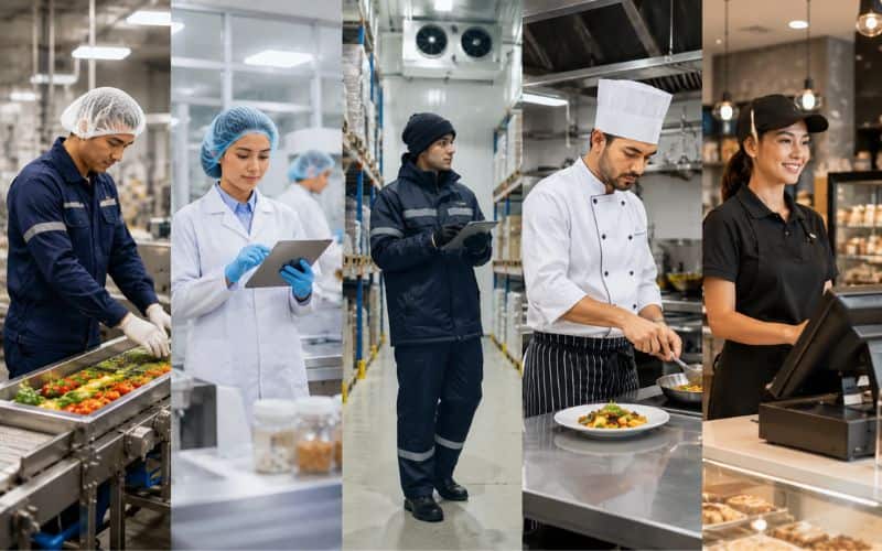 Food Industry Uniforms for Multi-Department Operations