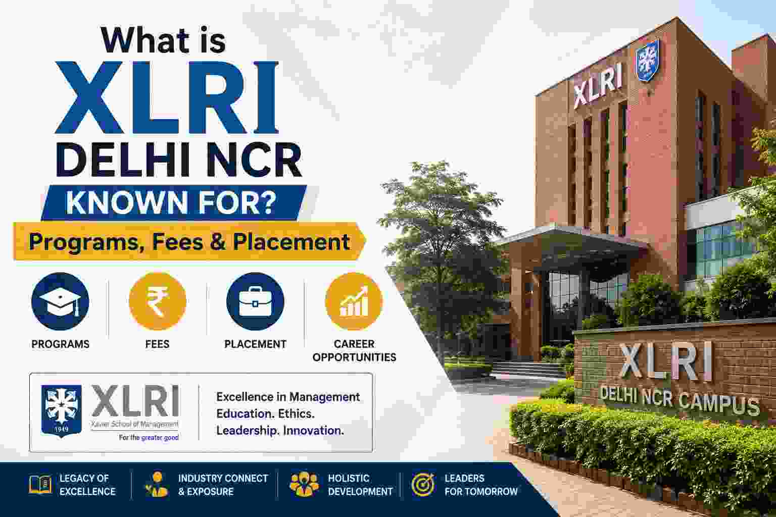 What is XLRI Delhi NCR Known For? Programs, Fees