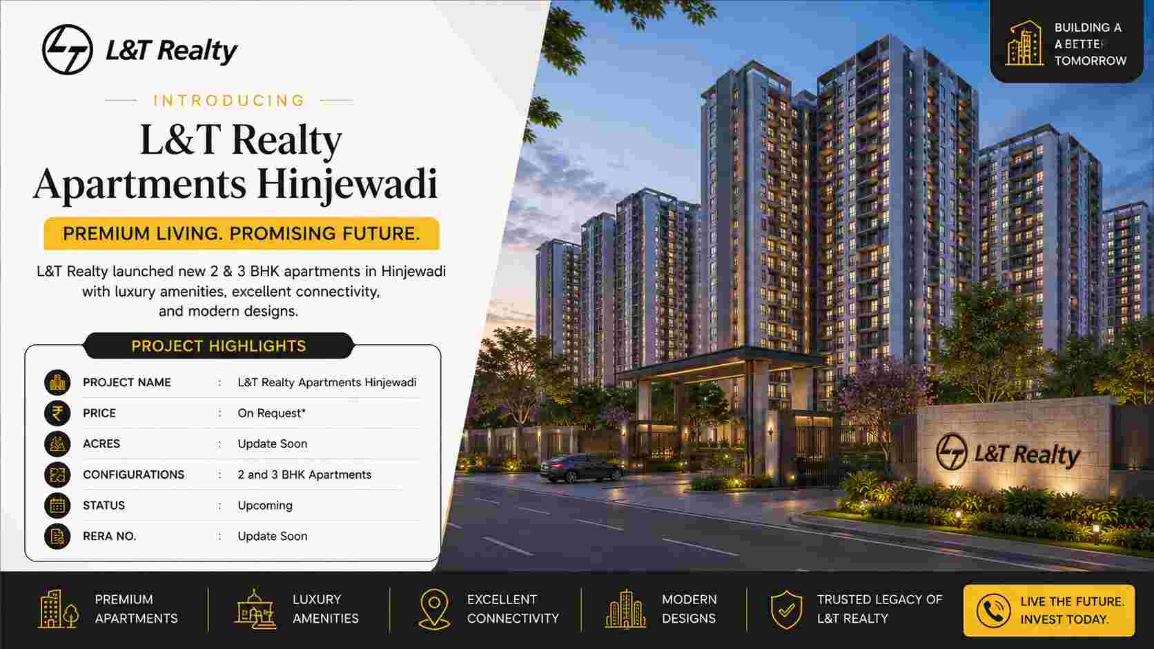 L&T Realty Hinjewadi: Upcoming 2 & 3 BHK Apartments