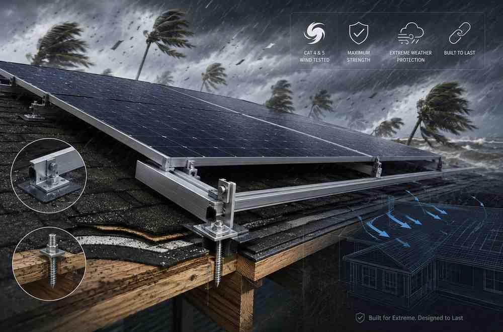How Solar Mounting Systems Survive Cat 4–5 Hurricanes