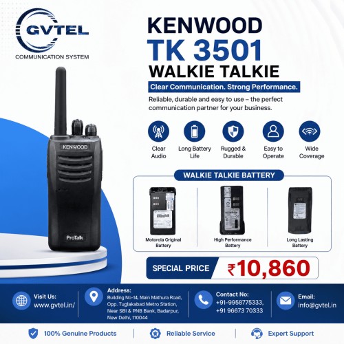 Get Kenwood TK 3501 Walkie Talkie at Best Price | Gvtel