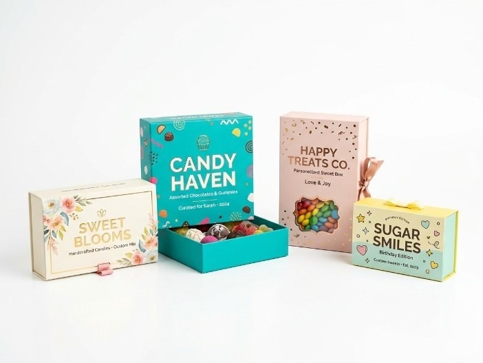 Kraft Custom Candy Boxes No Minimum Order Required