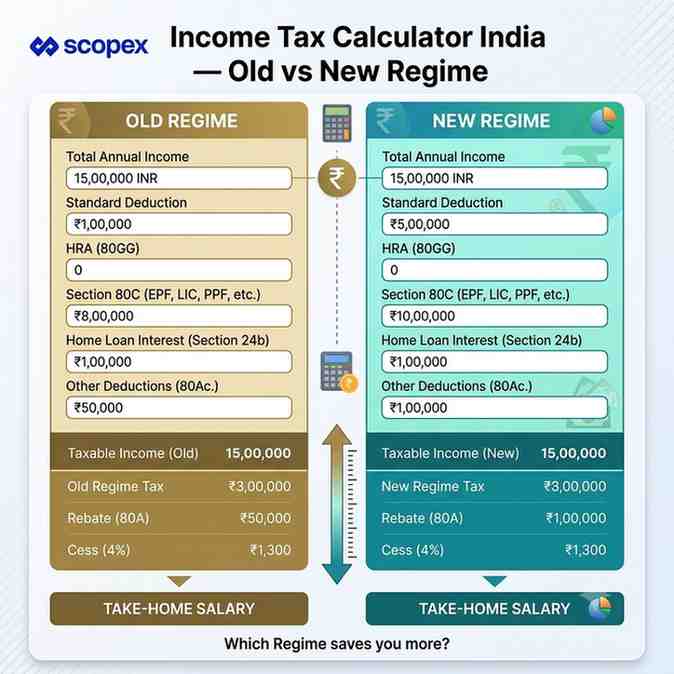 Smart Income Tax Calculator for Indian Taxpayers