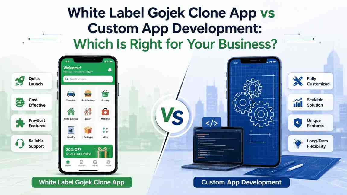 White Label Gojek Clone App vs Custom App Development: