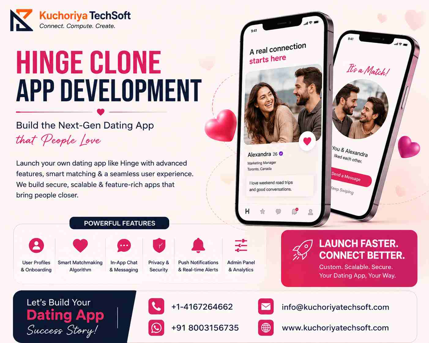 Custom Hinge Clone App Development Services for Startups