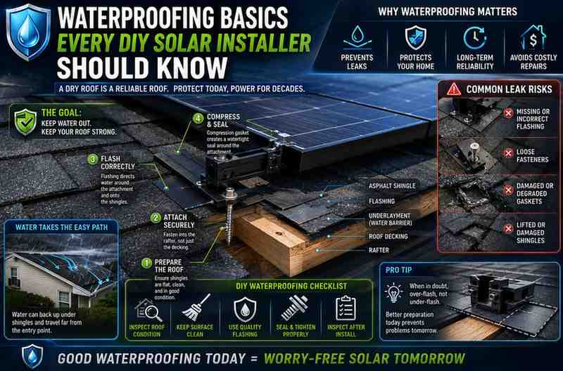 Waterproofing Basics for DIY Solar Installers