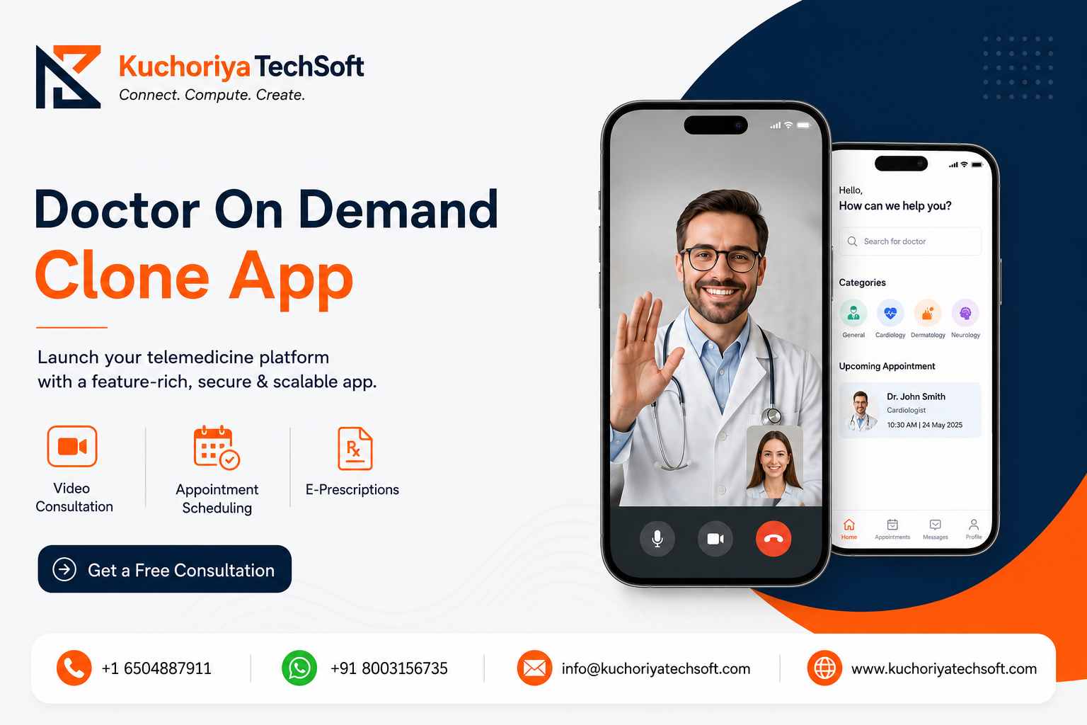 Doctor On Demand Clone App Development for Hospitals, Clinics & Startups